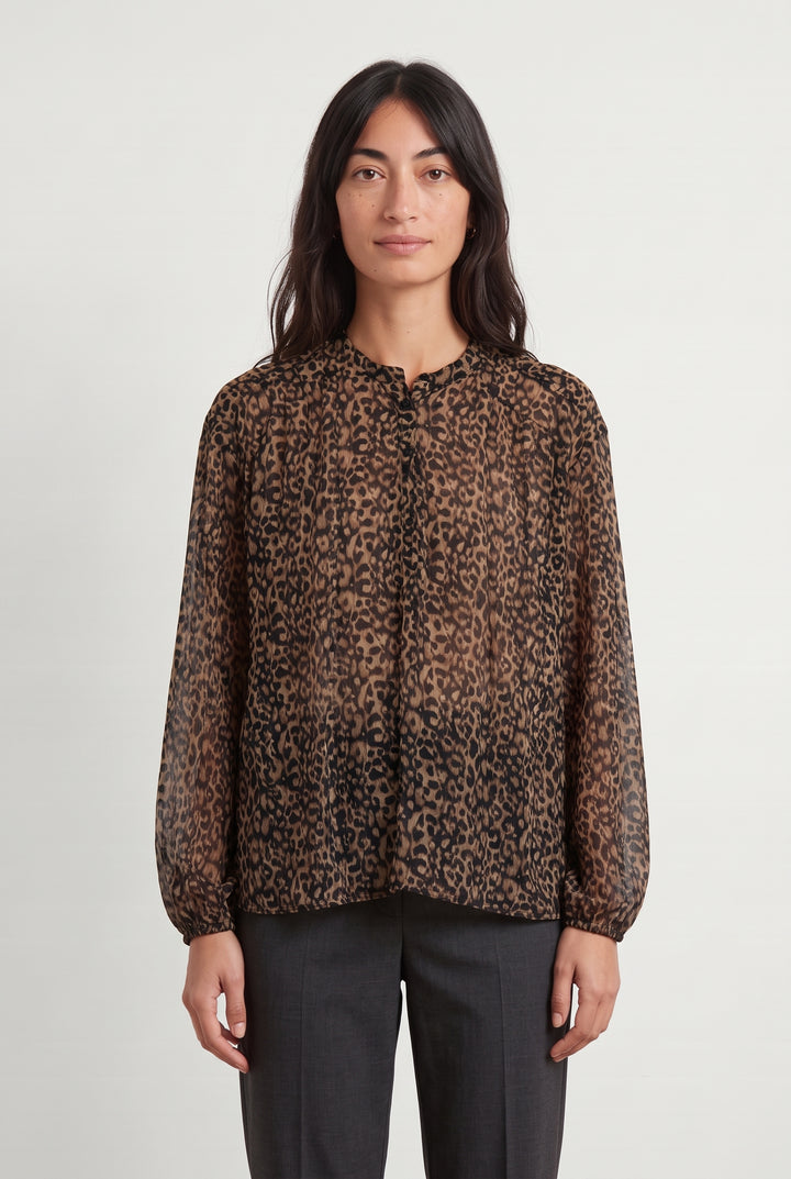 Blouse Marron et Noire - Taille M/38 de la marque One Step | PARAD125654 - Vendu par Paradigme - Image 1