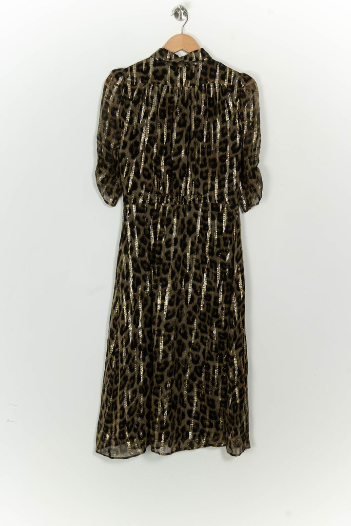 Robe Midi Marron et Noir - Taille S/36 de la marque ba&amp;sh | PARAD125655 - Vendu par Paradigme - Image 5