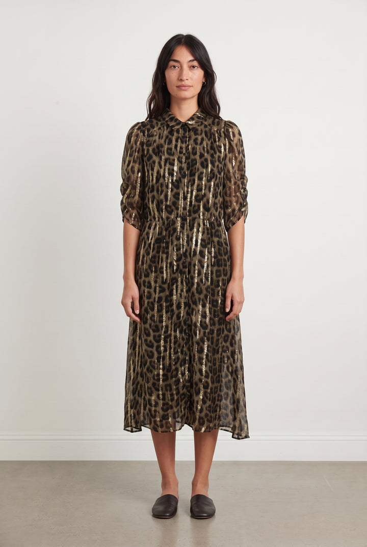 Robe Midi Marron et Noir - Taille S/36 de la marque ba&amp;sh | PARAD125655 - Vendu par Paradigme - Image 1