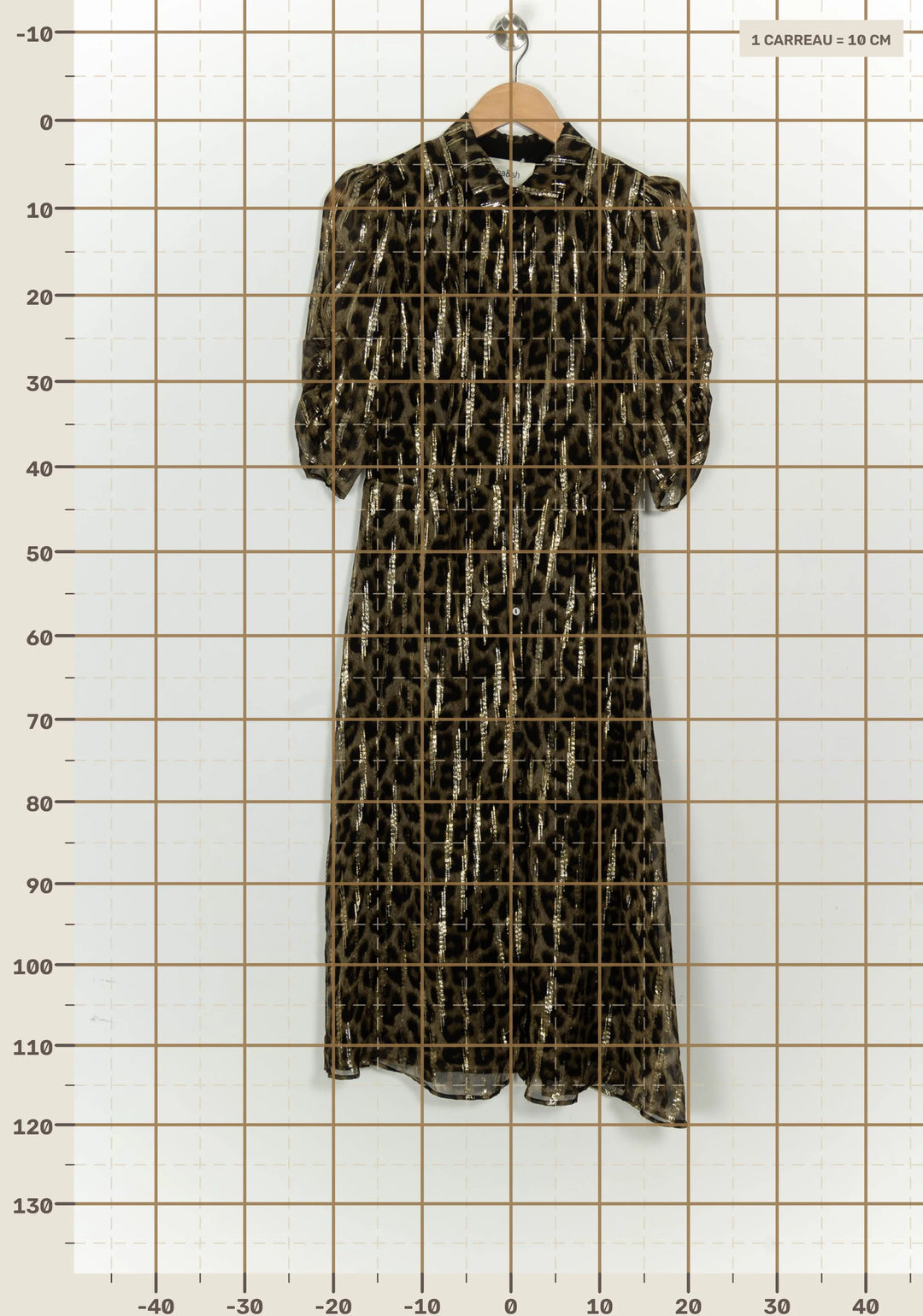 Robe Midi Marron et Noir - Taille S/36 de la marque ba&amp;sh | PARAD125655 - Vendu par Paradigme - Image 4
