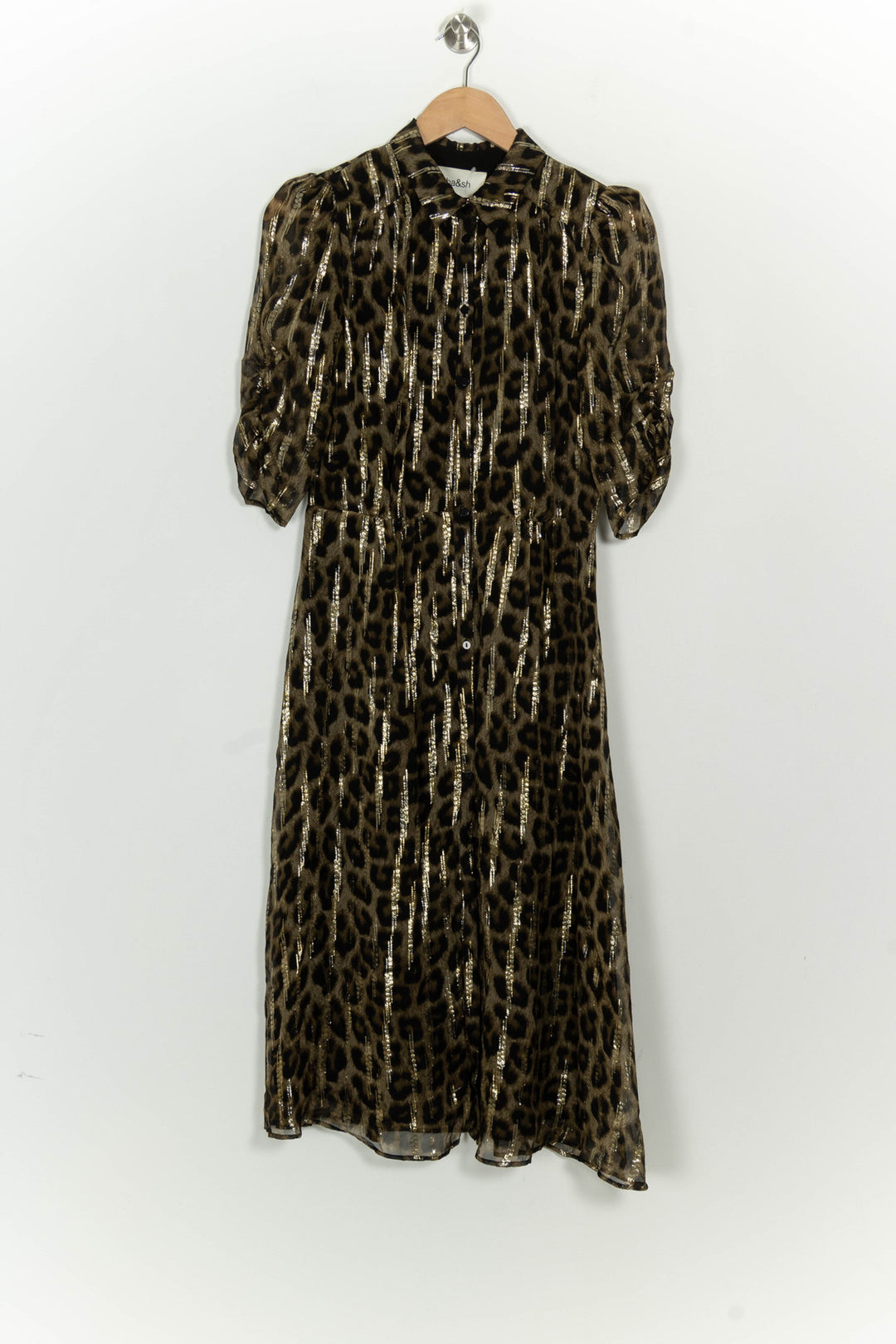 Robe Midi Marron et Noir - Taille S/36 de la marque ba&amp;sh | PARAD125655 - Vendu par Paradigme - Image 2