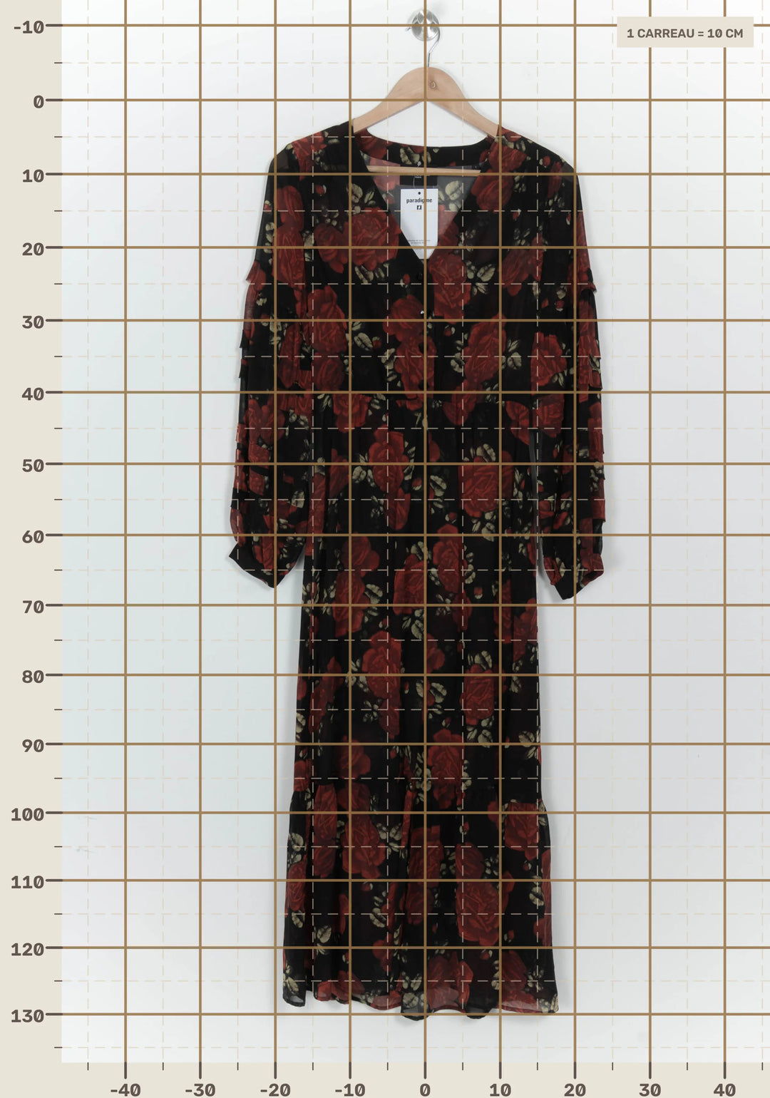 Robe Longue Noire et Rouge - Taille S/36 de la marque The Kooples | PARAD125656 - Vendu par Paradigme - Image 4