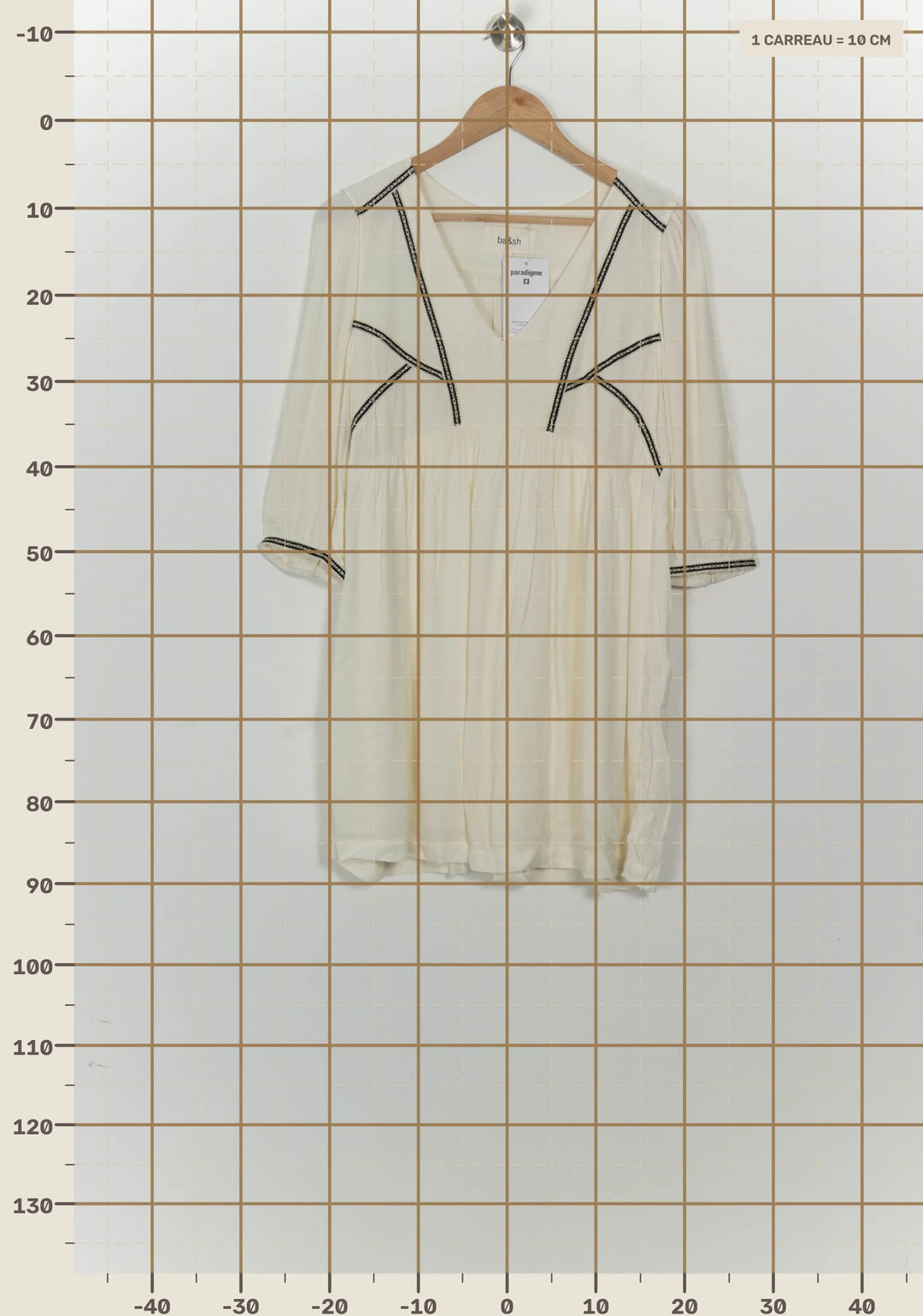 Robe Courte Beige - Taille S/36 de la marque ba&amp;sh | PARAD125665 - Vendu par Paradigme - Image 4