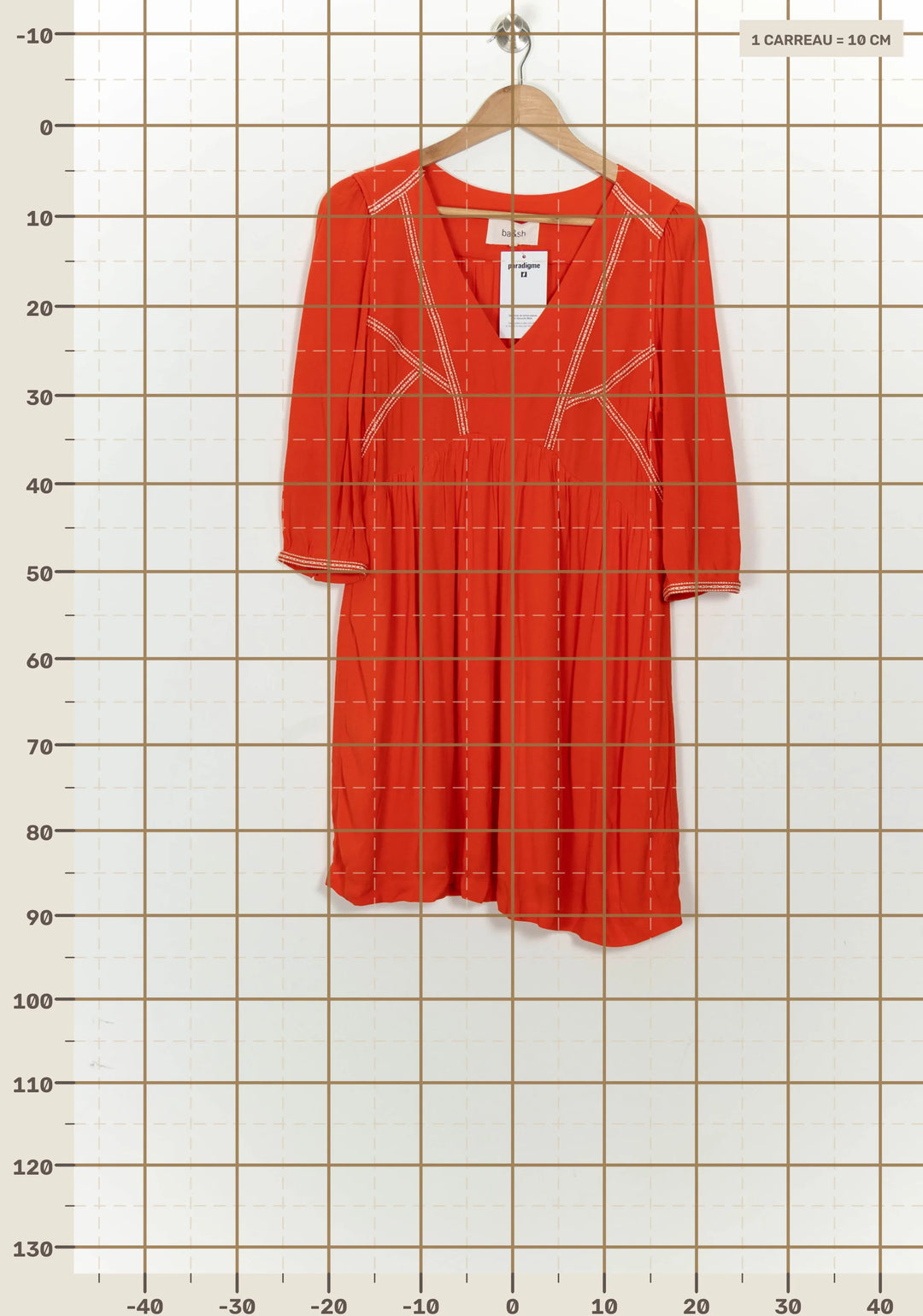 Robe Courte Orange - Taille S/36 de la marque ba&amp;sh | PARAD125666 - Vendu par Paradigme - Image 4