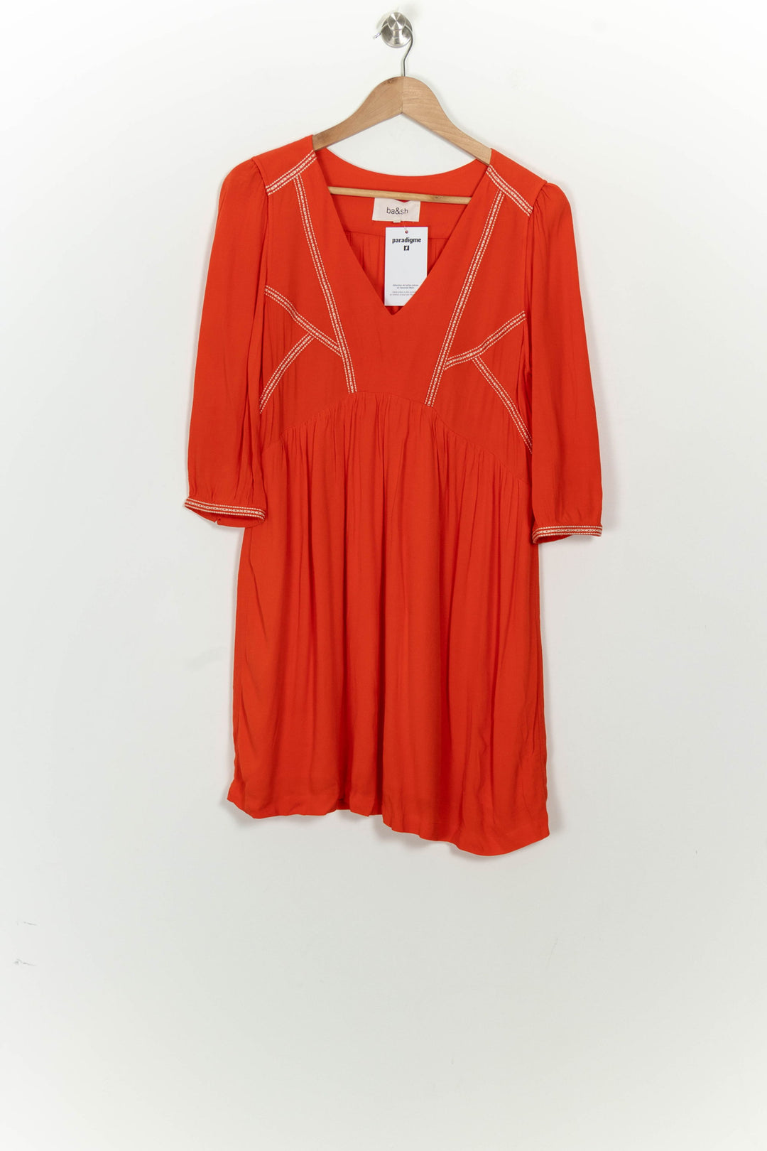 Robe Courte Orange - Taille S/36 de la marque ba&amp;sh | PARAD125666 - Vendu par Paradigme - Image 2