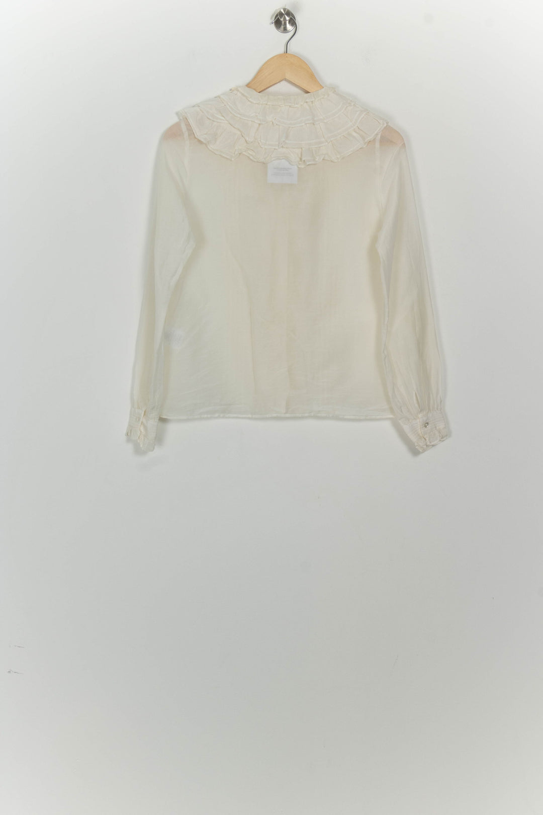 Blouse À Volants Blanche - Taille M/38 de la marque Sézane | PARAD125667 - Vendu par Paradigme - Image 5