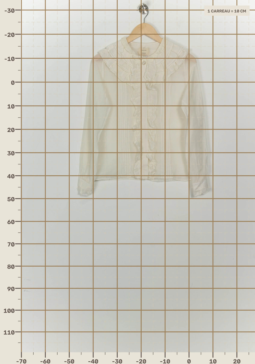 Blouse À Volants Blanche - Taille M/38 de la marque Sézane | PARAD125667 - Vendu par Paradigme - Image 4
