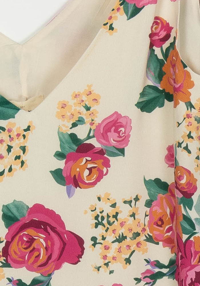 Robe Courte Écrue Et Rose - Taille S/36 de la marque Sézane | PARAD125669 - Vendu par Paradigme - Image 3