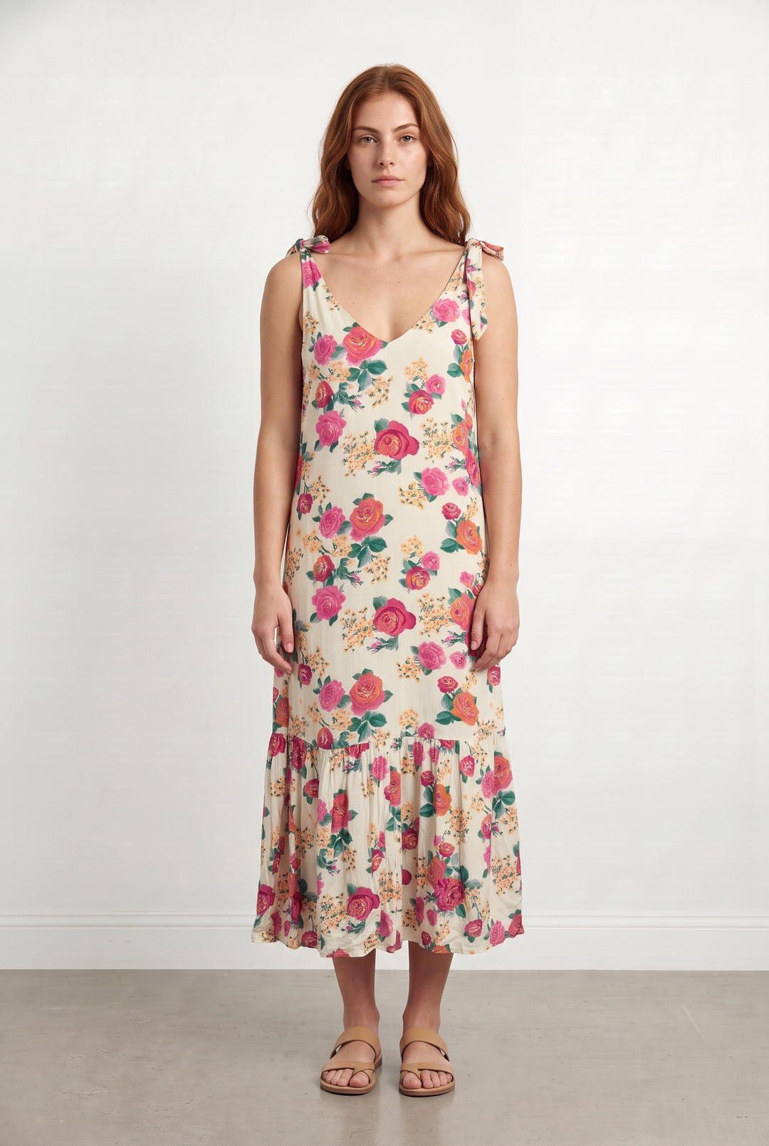 Robe Courte Écrue Et Rose - Taille S/36 de la marque Sézane | PARAD125669 - Vendu par Paradigme - Image 1