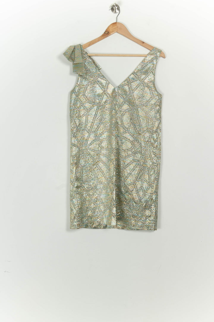 Robe Courte Argentée et Dorée - Taille S/36 de la marque Sézane | PARAD125673 - Vendu par Paradigme - Image 5