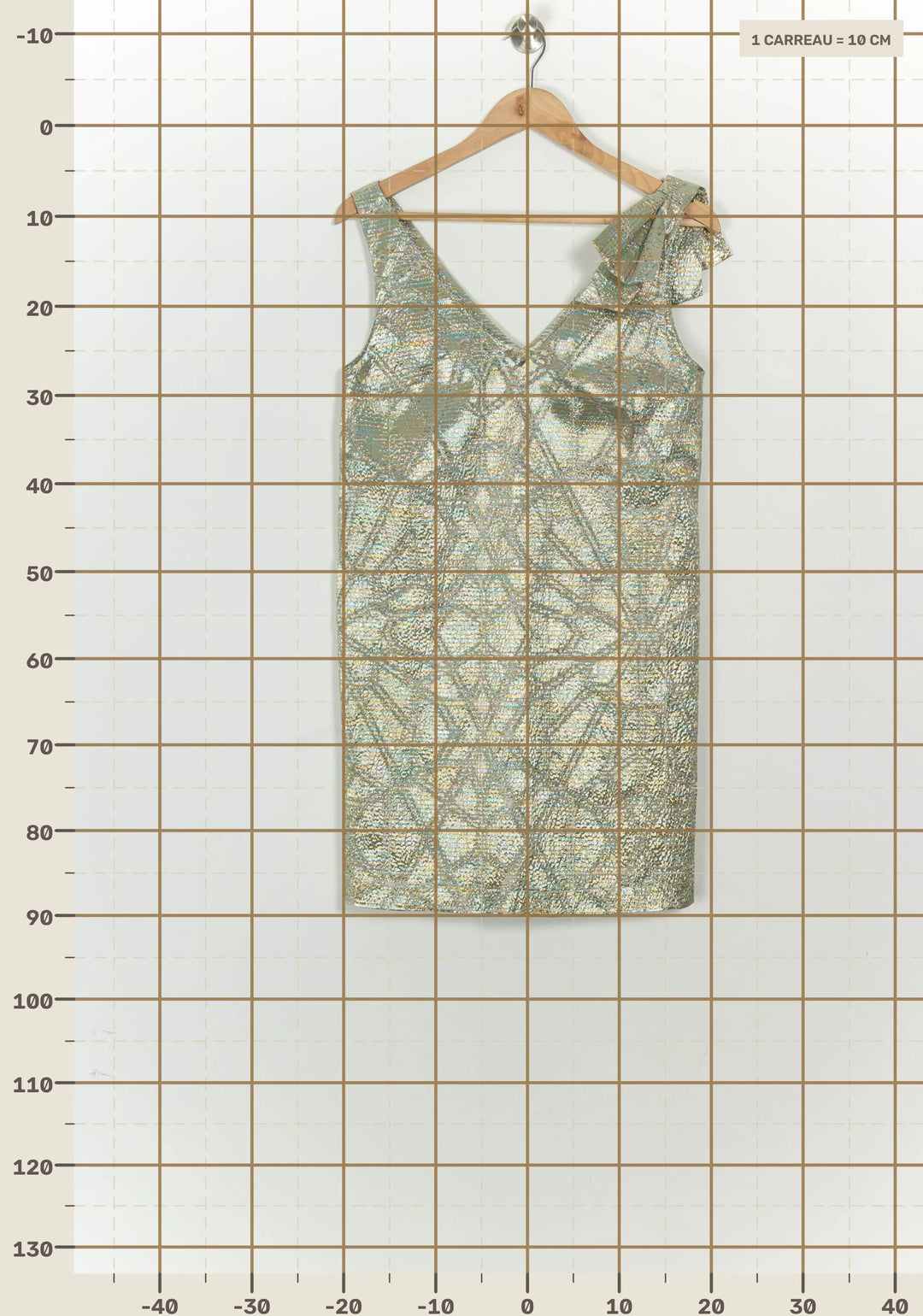 Robe Courte Argentée et Dorée - Taille S/36 de la marque Sézane | PARAD125673 - Vendu par Paradigme - Image 4