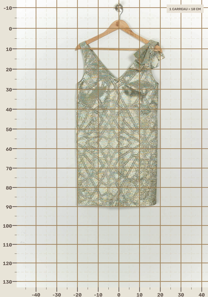 Robe Courte Argentée et Dorée - Taille S/36 de la marque Sézane | PARAD125673 - Vendu par Paradigme - Image 4