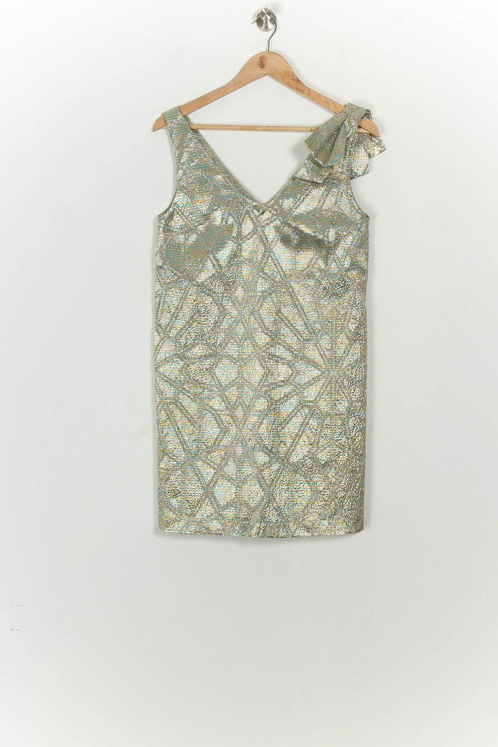 Robe Courte Argentée et Dorée - Taille S/36 de la marque Sézane | PARAD125673 - Vendu par Paradigme - Image 2
