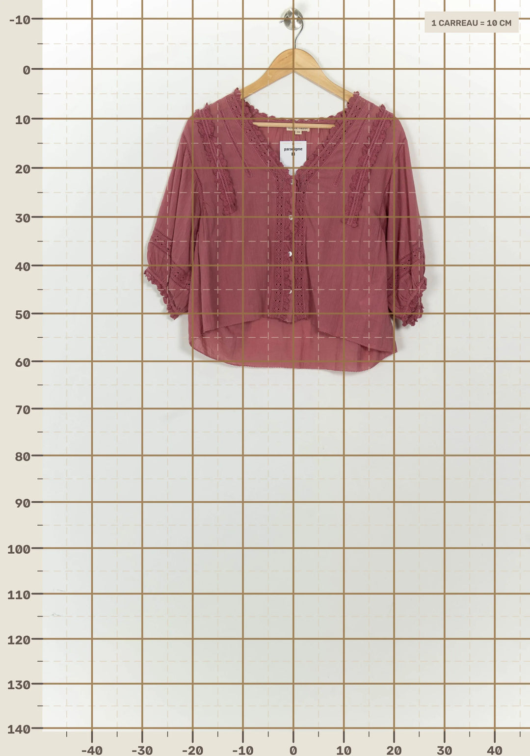 Blouse Rose - Taille S/36 de la marque Louise Misha | PARAD125675 - Vendu par Paradigme - Image 4