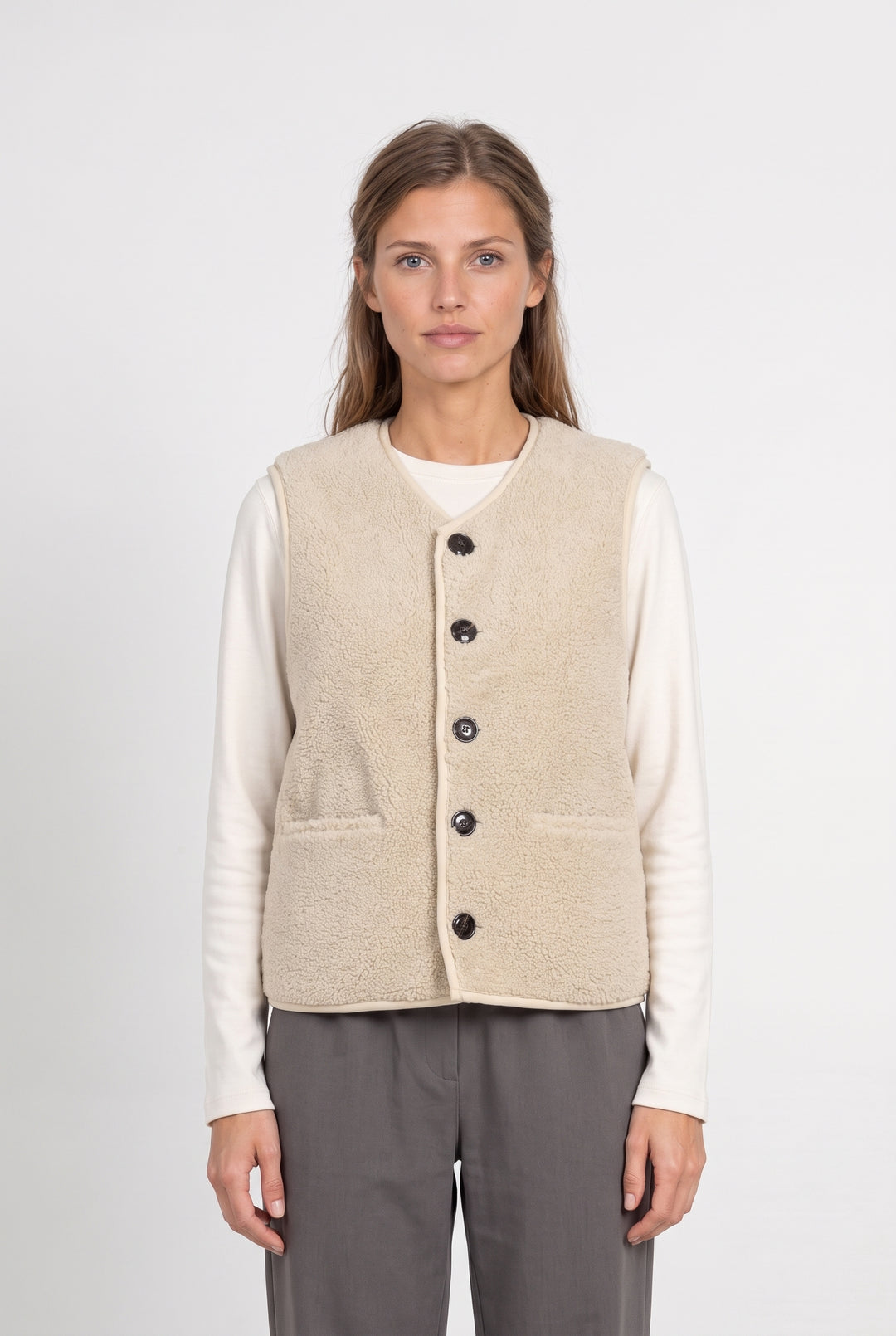 Gilet Sans Manches Beige - Taille S/36 de la marque Soeur | PARAD125677 - Vendu par Paradigme - Image 1