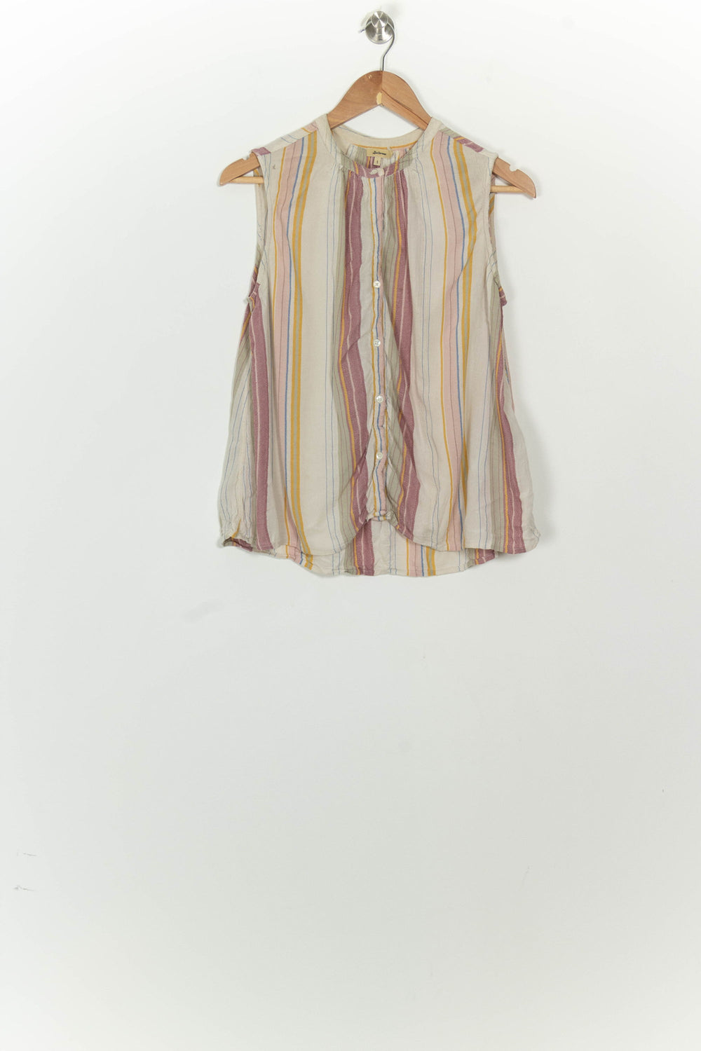 Chemisier Sans Manches Beige et Rose - Taille S/36 de la marque Bellerose | PARAD125678 - Vendu par Paradigme - Image 2