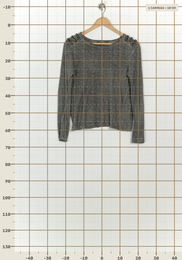 T-Shirt À Manches Longues Gris - Taille S/36 de la marque Ekyog | PARAD125682 - Vendu par Paradigme - Image 4