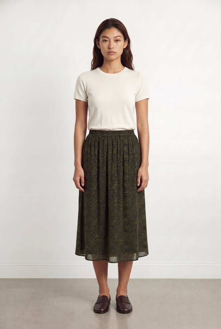 Jupe Midi Noire et Kaki - Taille S/36 de la marque American Vintage | PARAD125684 - Vendu par Paradigme - Image 1