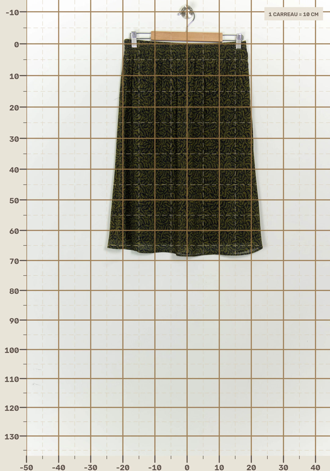 Jupe Midi Noire et Kaki - Taille S/36 de la marque American Vintage | PARAD125684 - Vendu par Paradigme - Image 4