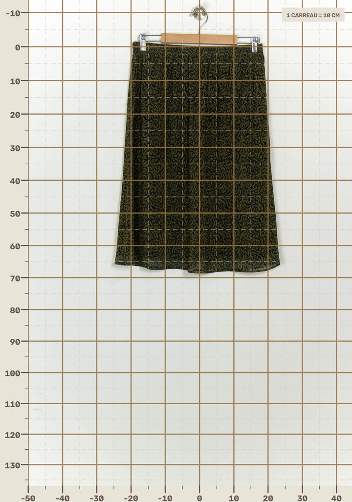 Jupe Midi Noire et Kaki - Taille S/36 de la marque American Vintage | PARAD125684 - Vendu par Paradigme - Image 4