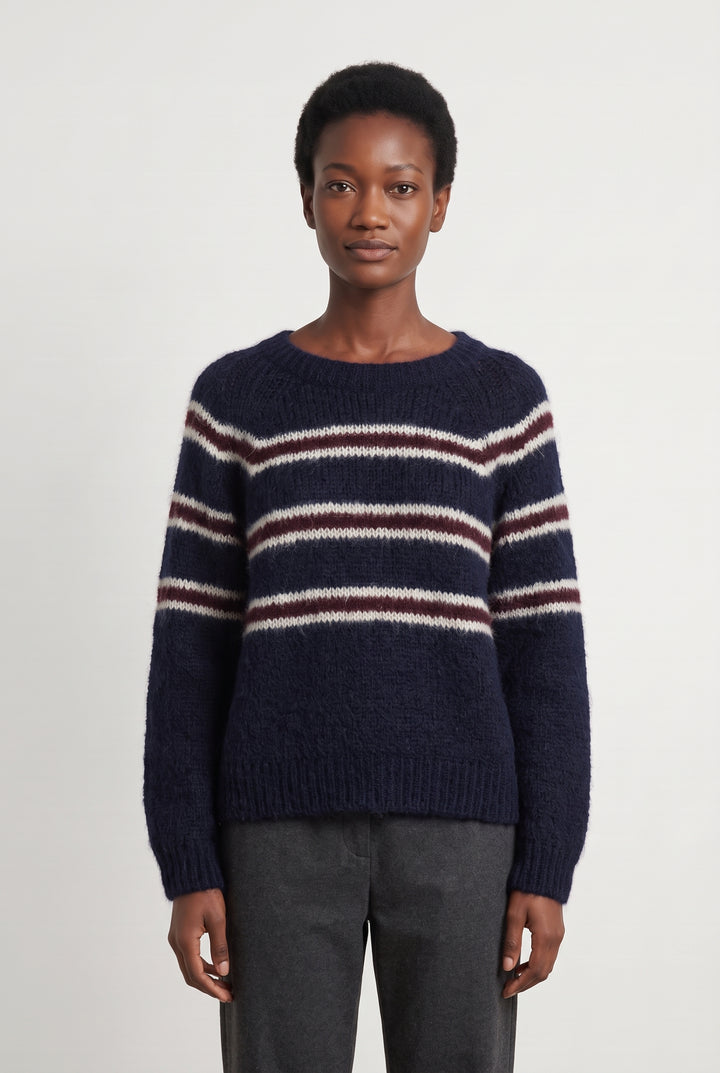 Pull Bleu Marine et Bordeaux - Taille S/36 de la marque Ekyog | PARAD125687 - Vendu par Paradigme - Image 1