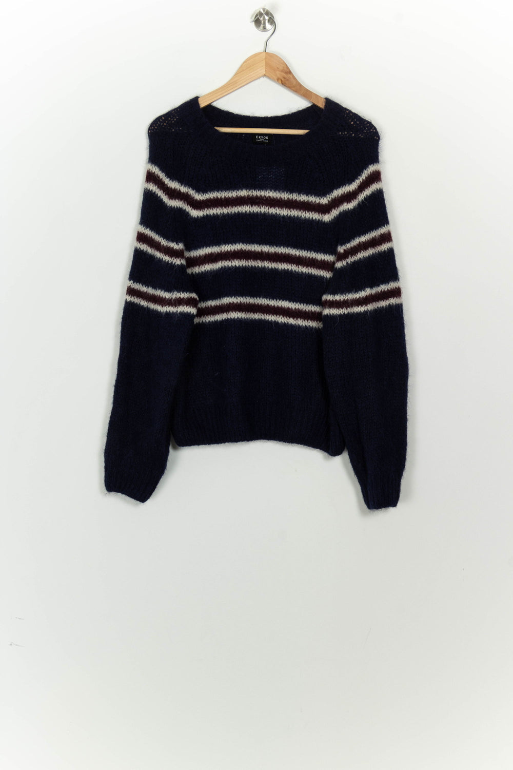 Pull Bleu Marine et Bordeaux - Taille S/36 de la marque Ekyog | PARAD125687 - Vendu par Paradigme - Image 2