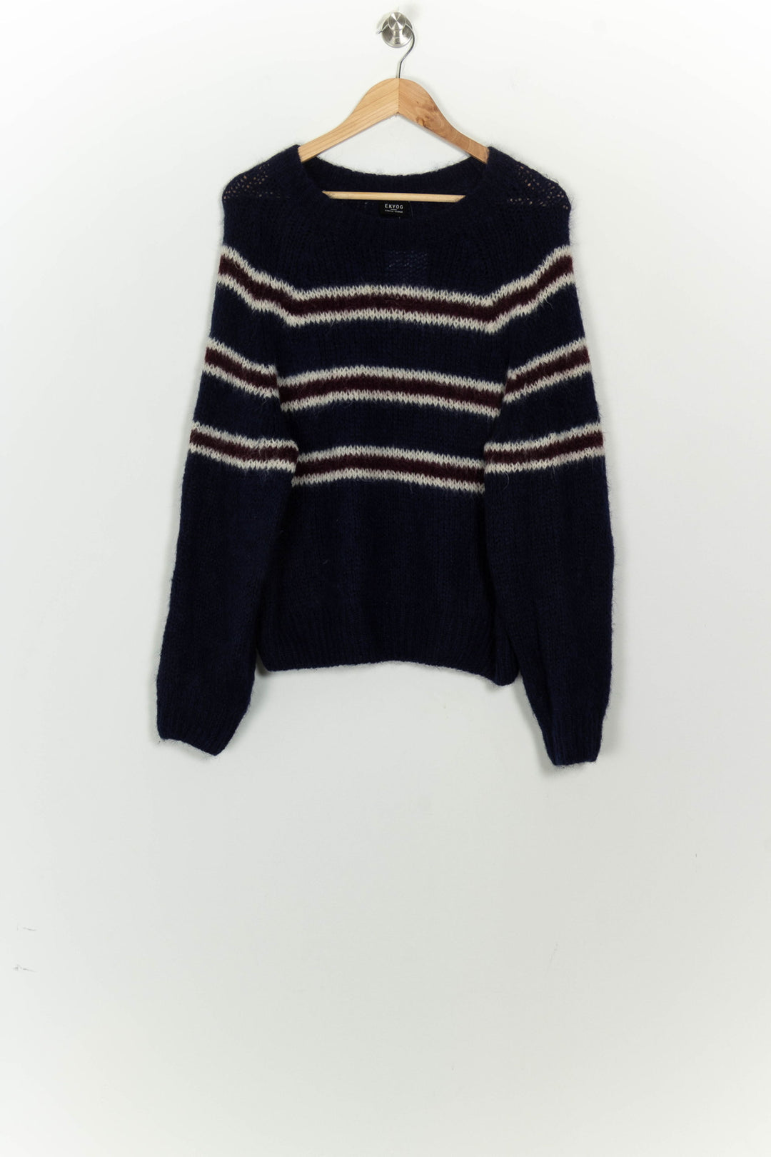 Pull Bleu Marine et Bordeaux - Taille S/36 de la marque Ekyog | PARAD125687 - Vendu par Paradigme - Image 2