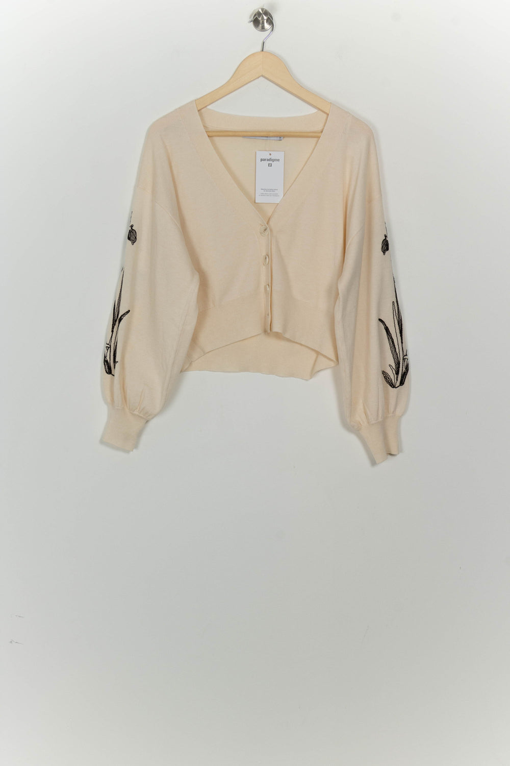 Cardigan Beige - Taille XS/34 de la marque La Fée Maraboutée | PARAD125692 - Vendu par Paradigme - Image 2