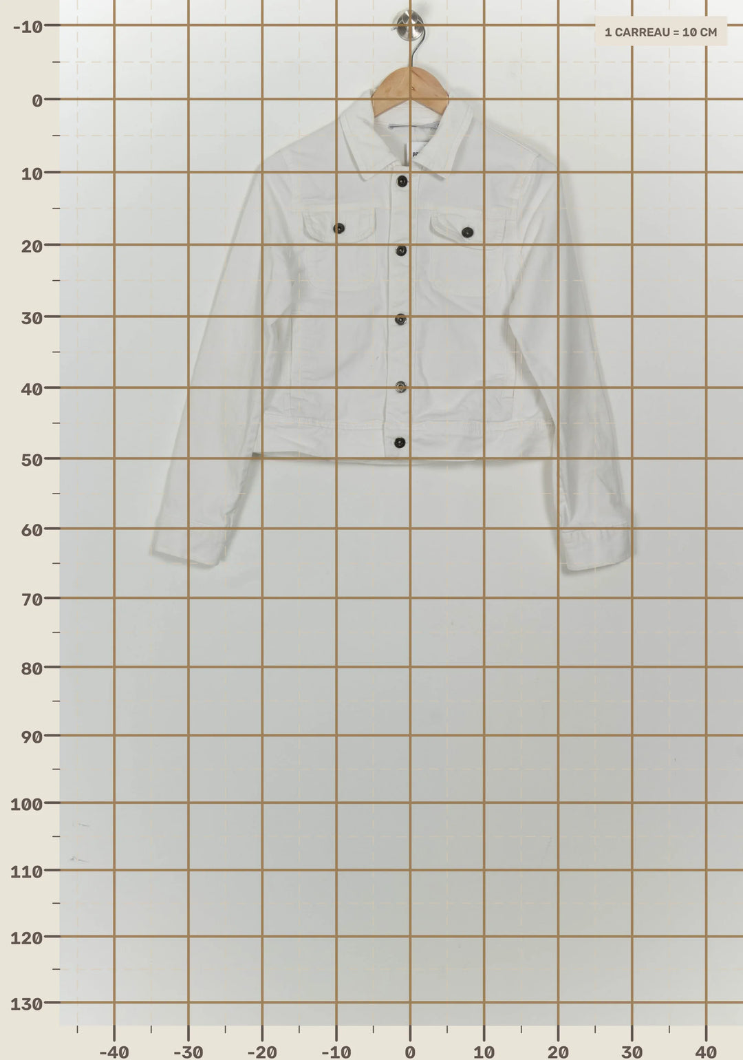 Veste En Jean Blanche - Taille M/38 de la marque La Fée Maraboutée | PARAD125698 - Vendu par Paradigme - Image 4