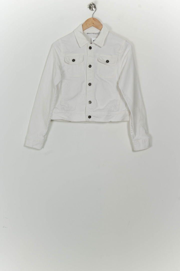 Veste En Jean Blanche - Taille M/38 de la marque La Fée Maraboutée | PARAD125698 - Vendu par Paradigme - Image 2