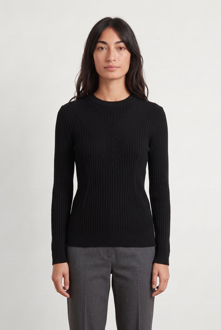Pull Noir à Col Rond - Taille M/38 de la marque Fusalp | PARAD125699 - Vendu par Paradigme - Image 1