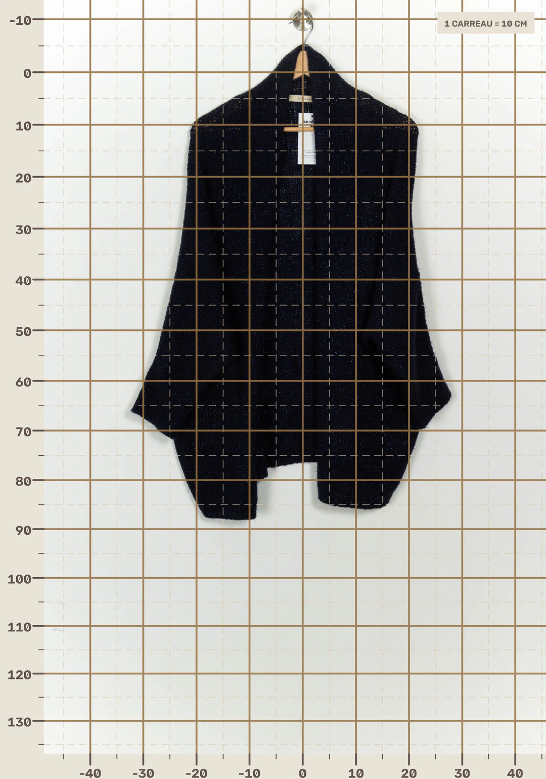 Gilet Bleu - Taille S/36 de la marque La Fée Maraboutée | PARAD125707 - Vendu par Paradigme - Image 4