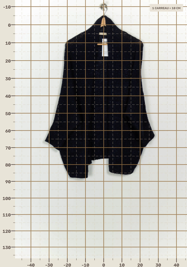 Gilet Bleu - Taille S/36 de la marque La Fée Maraboutée | PARAD125707 - Vendu par Paradigme - Image 4