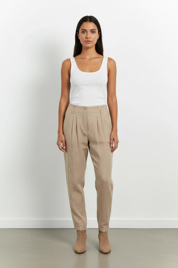 Pantalon Beige - Taille L/40 de la marque La Fée Maraboutée | PARAD12571 - Vendu par Paradigme - Image 1