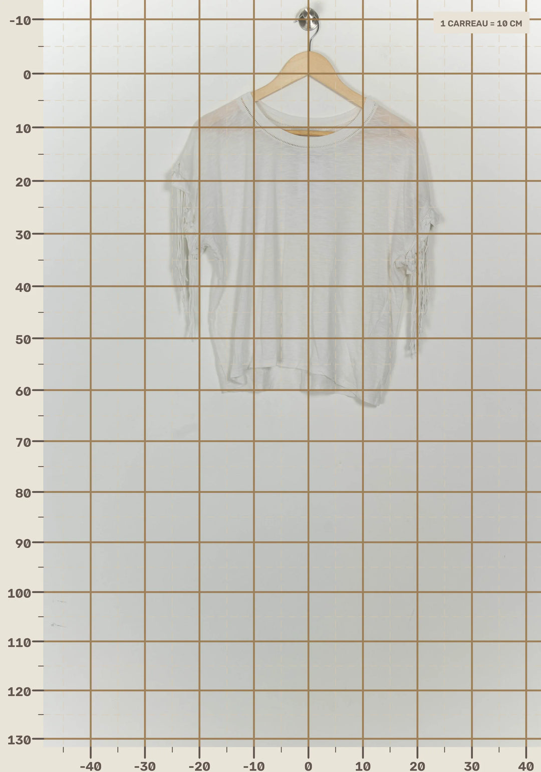 Tee-Shirt À Franges Blanc - Taille M/38 de la marque Bérénice | PARAD125710 - Vendu par Paradigme - Image 4