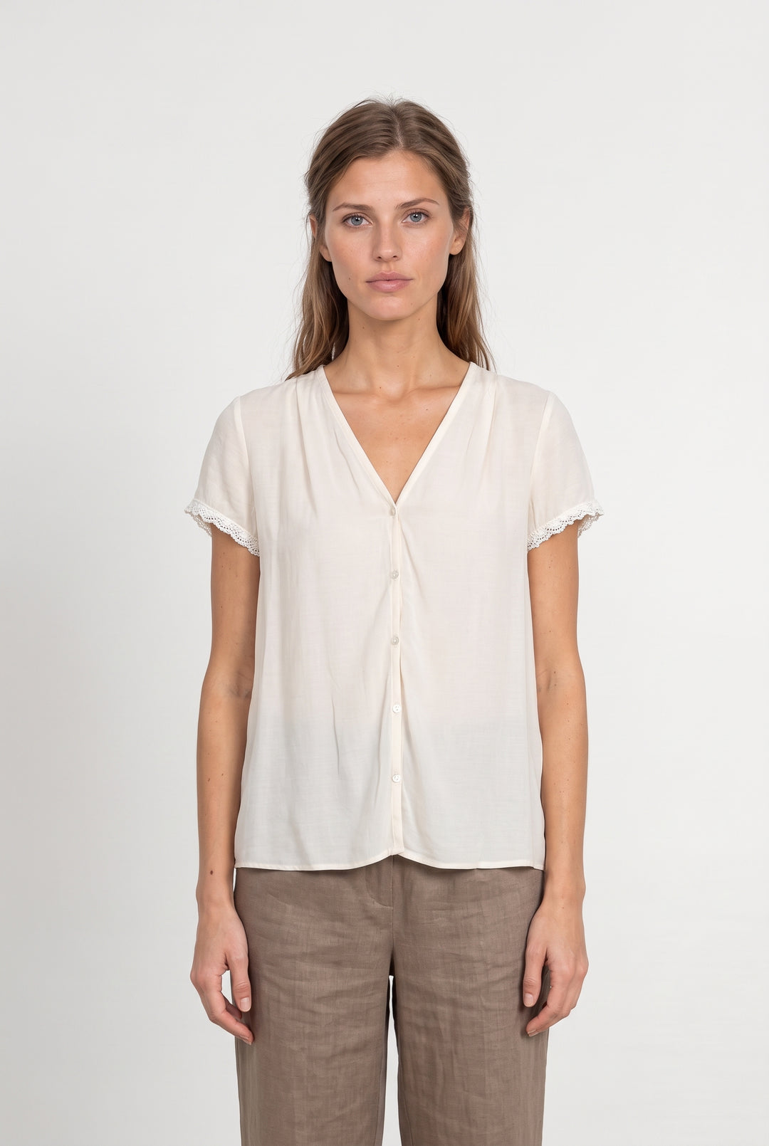 Blouse Beige - Taille M/38 de la marque Maje | PARAD125711 - Vendu par Paradigme - Image 1