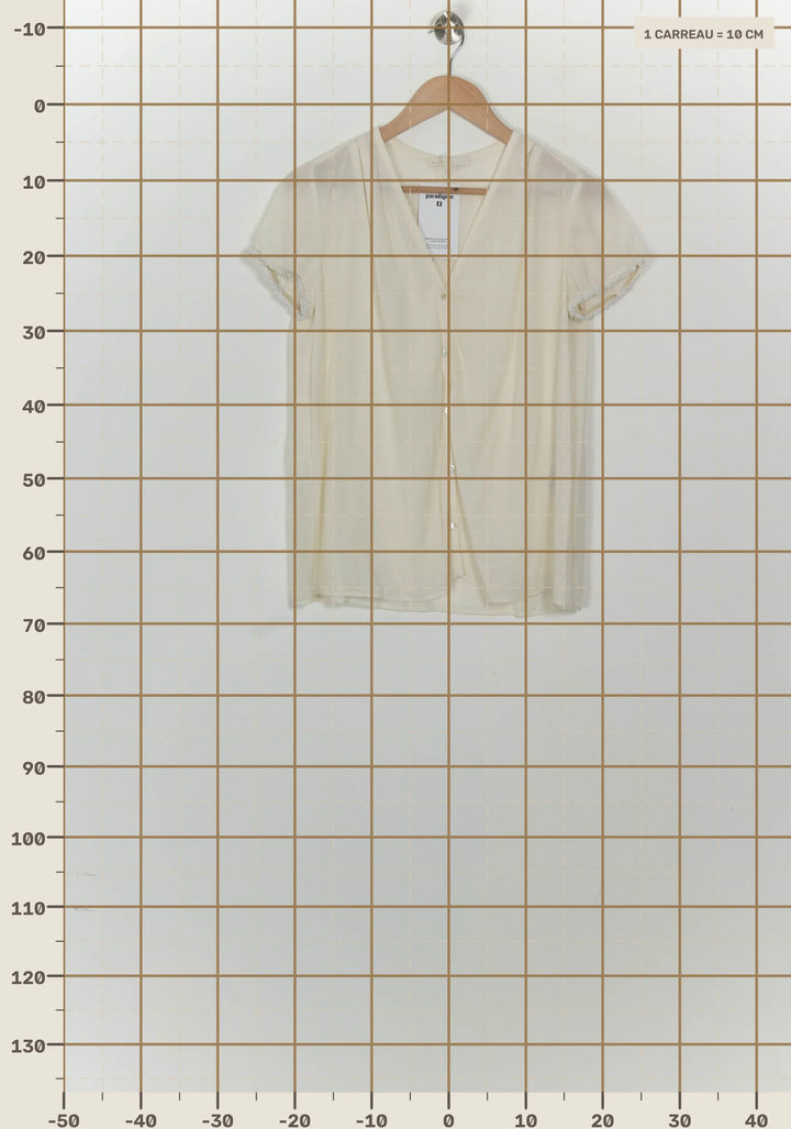 Blouse Beige - Taille M/38 de la marque Maje | PARAD125711 - Vendu par Paradigme - Image 4