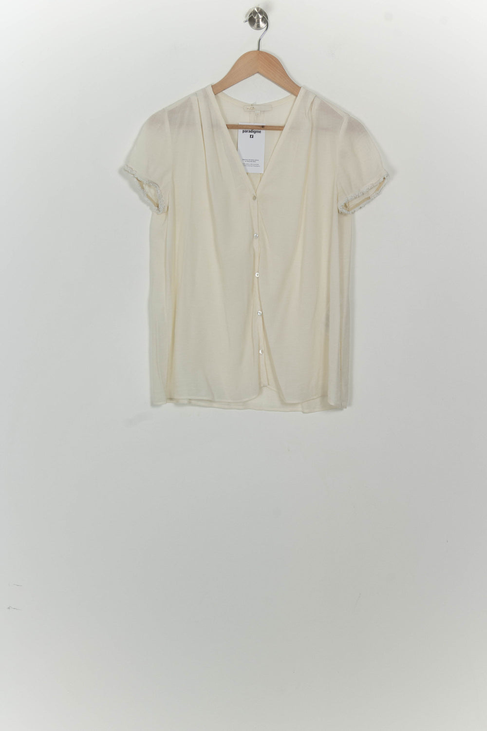 Blouse Beige - Taille M/38 de la marque Maje | PARAD125711 - Vendu par Paradigme - Image 2