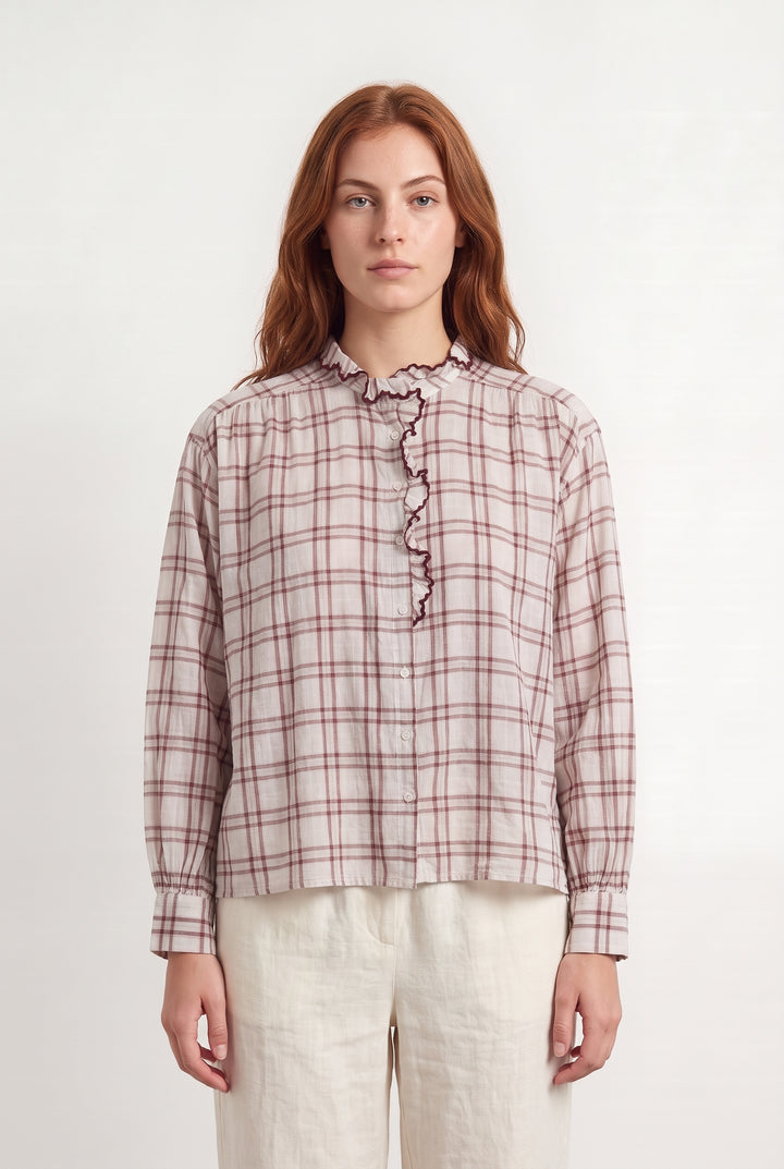 Chemise Rose et Bordeaux - Taille S/36 de la marque Suncoo | PARAD125720 - Vendu par Paradigme - Image 1