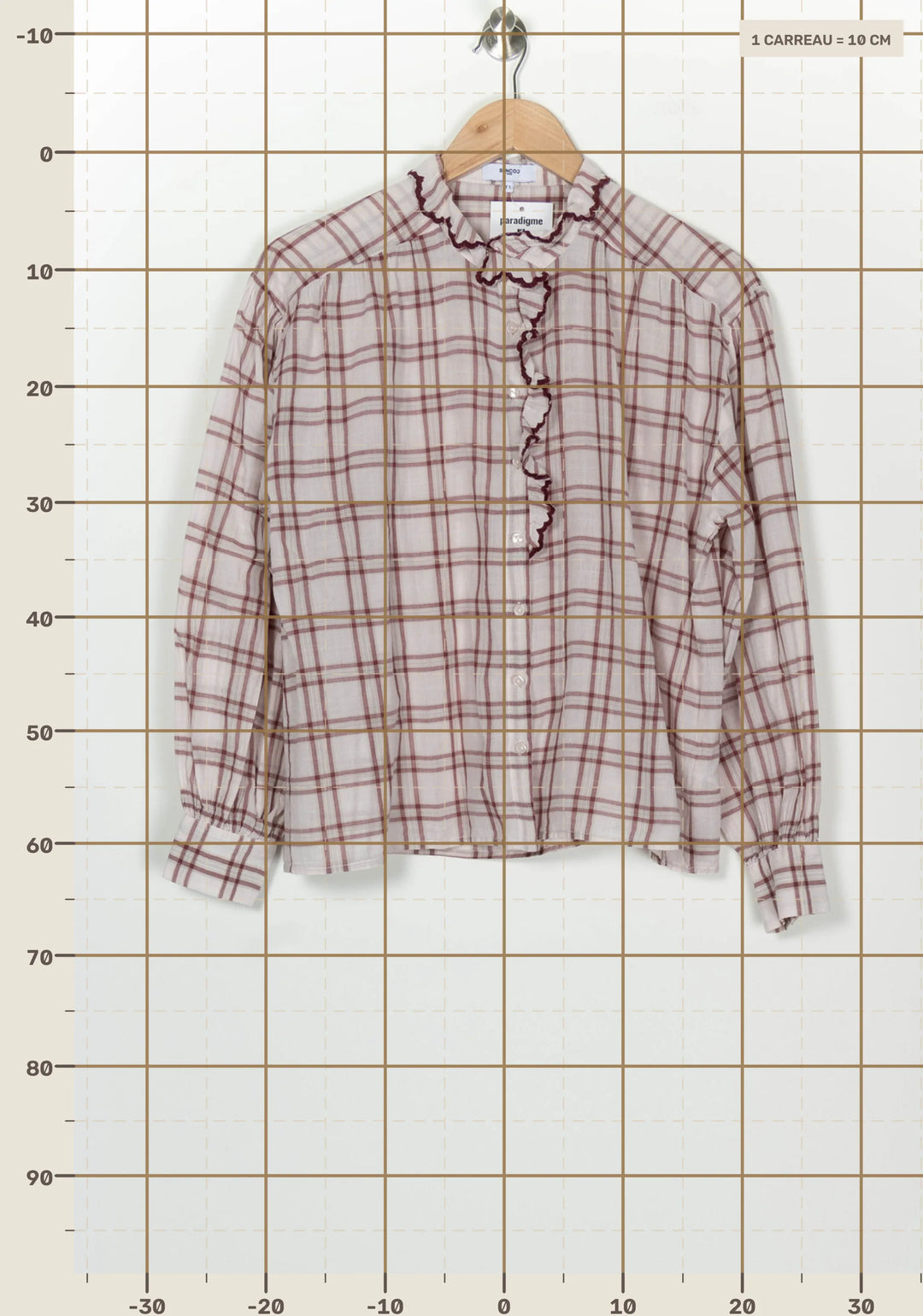 Chemise Rose et Bordeaux - Taille S/36 de la marque Suncoo | PARAD125720 - Vendu par Paradigme - Image 4