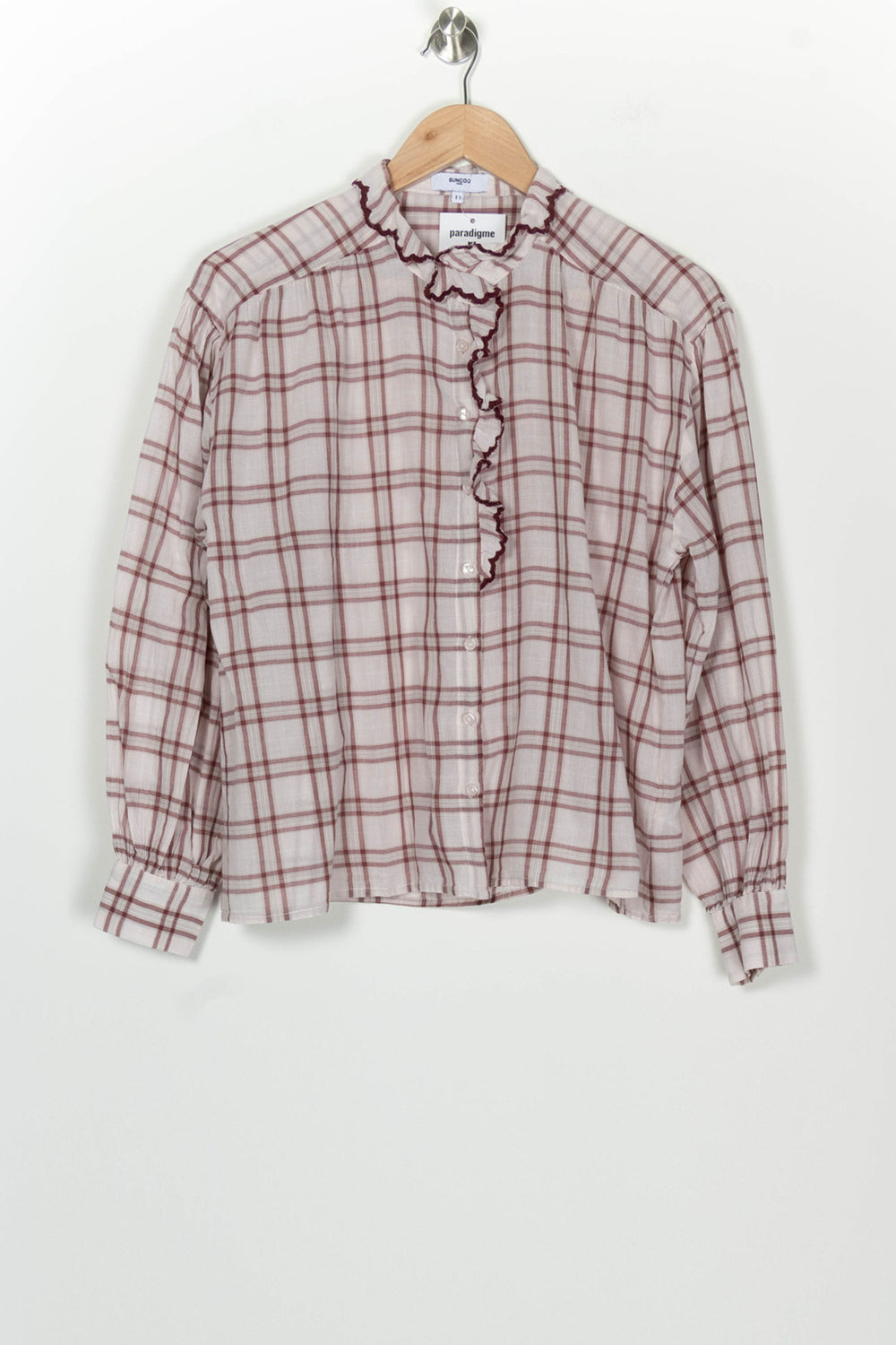 Chemise Rose et Bordeaux - Taille S/36 de la marque Suncoo | PARAD125720 - Vendu par Paradigme - Image 2