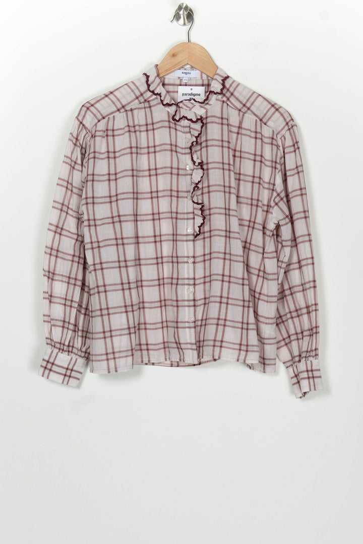 Chemise Rose et Bordeaux - Taille S/36 de la marque Suncoo | PARAD125720 - Vendu par Paradigme - Image 2