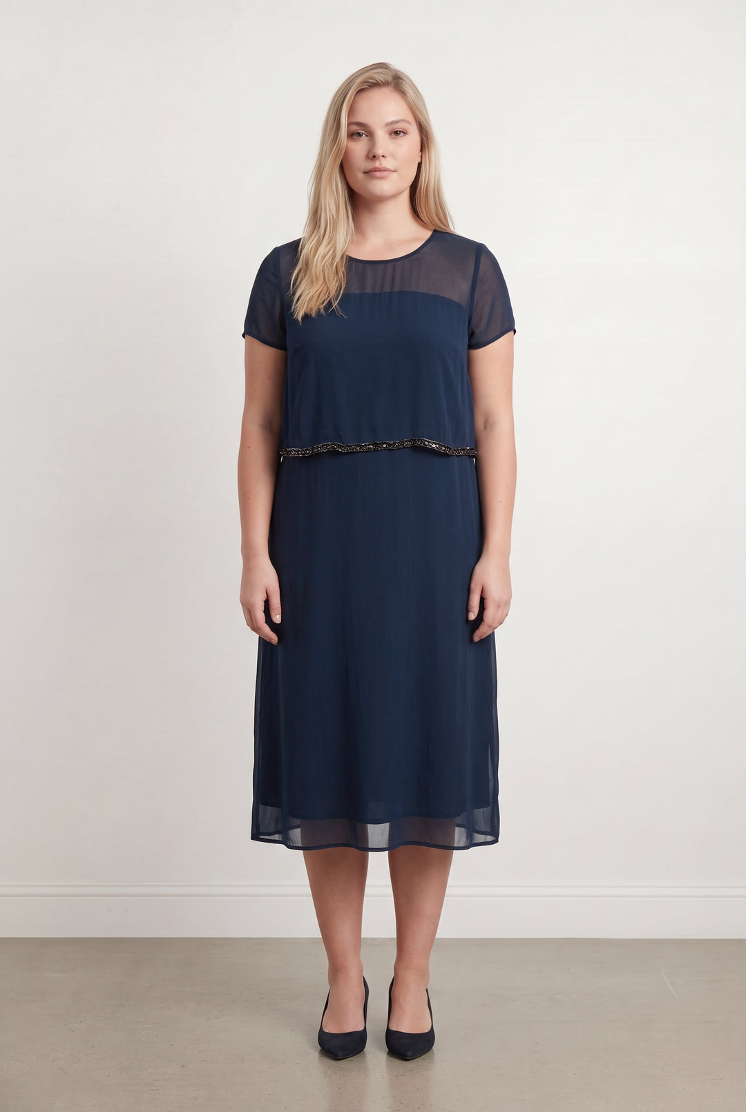 Robe Midi Bleue - Taille XL/42 de la marque Caroll | PARAD125724 - Vendu par Paradigme - Image 1