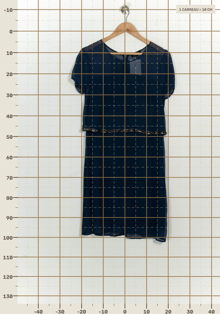 Robe Midi Bleue - Taille XL/42 de la marque Caroll | PARAD125724 - Vendu par Paradigme - Image 4