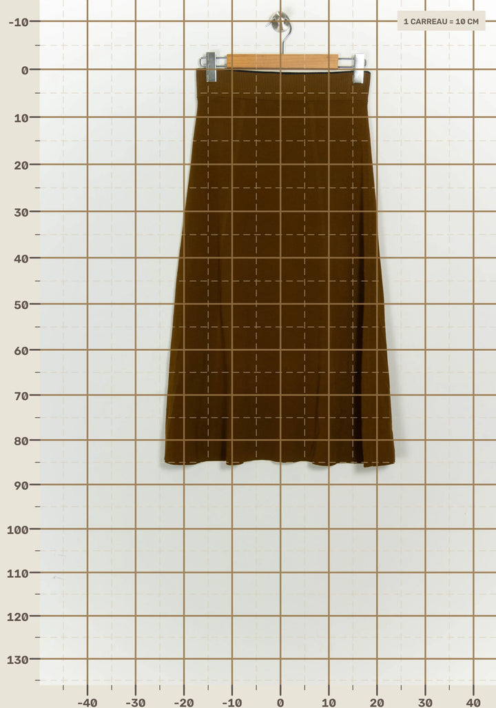 Jupe Midi Marron - Taille M/38 de la marque Comptoir des Cotonniers | PARAD125725 - Vendu par Paradigme - Image 4