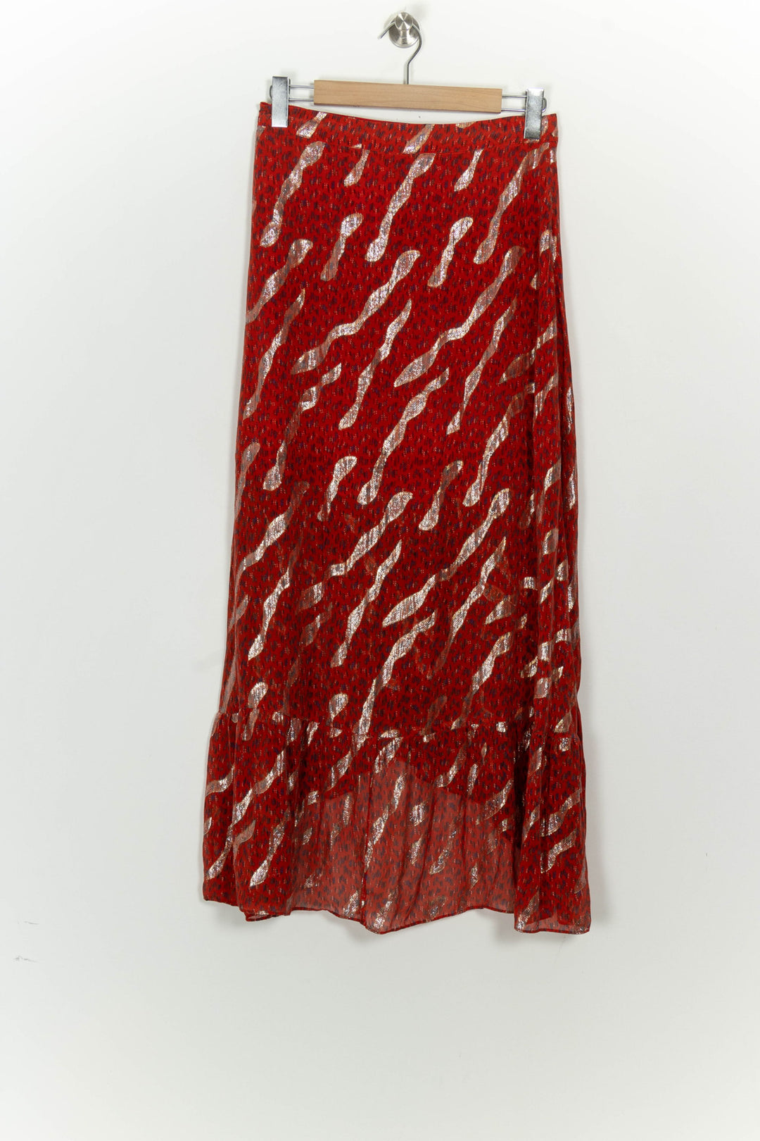 Jupe Rouge et Dorée - Taille M/38 de la marque ba&amp;sh | PARAD125727 - Vendu par Paradigme - Image 5