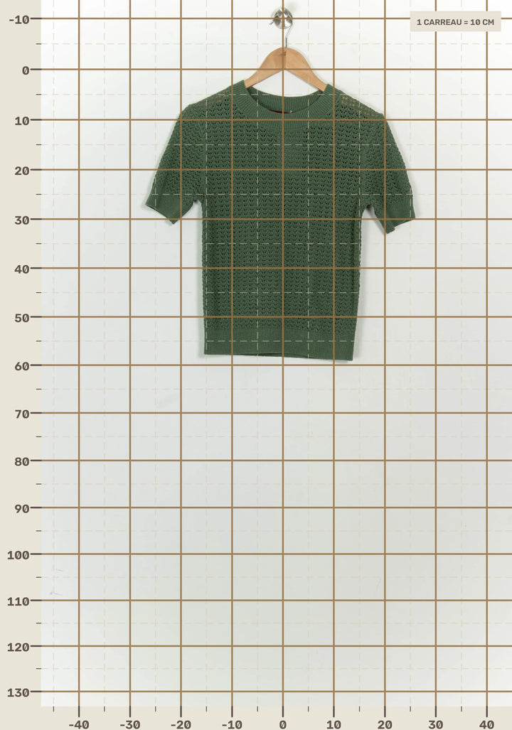 Pull À Manches Courtes Vert - Taille S/36 de la marque Comptoir des Cotonniers | PARAD125728 - Vendu par Paradigme - Image 4