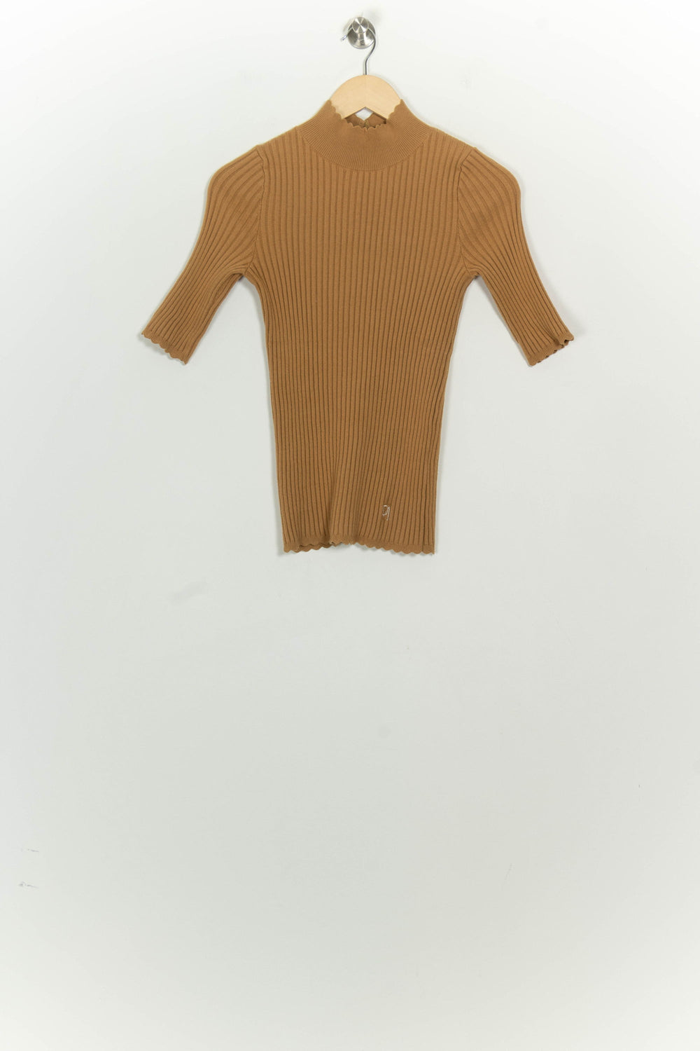 Top Côtelé À Manches Trois-Quarts Marron - Taille S/36 de la marque Petite Mendigote | PARAD125731 - Vendu par Paradigme - Image 2