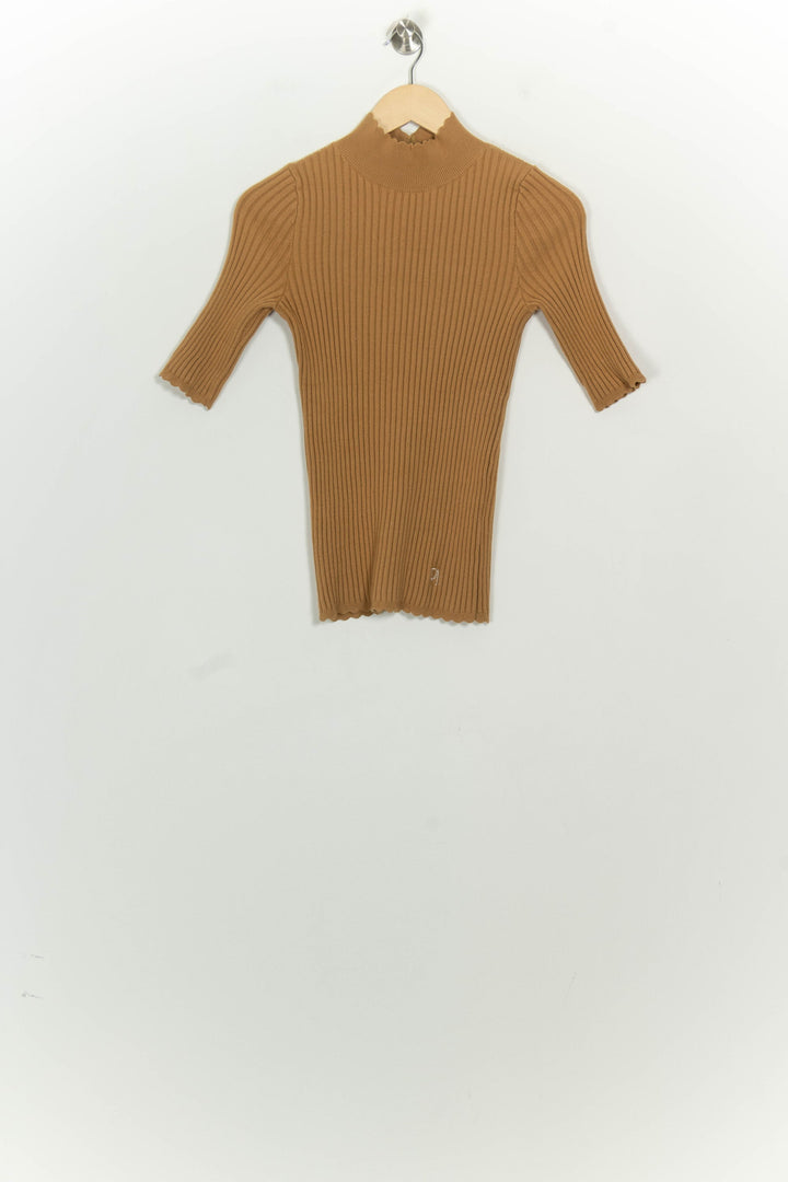 Top Côtelé À Manches Trois-Quarts Marron - Taille S/36 de la marque Petite Mendigote | PARAD125731 - Vendu par Paradigme - Image 2