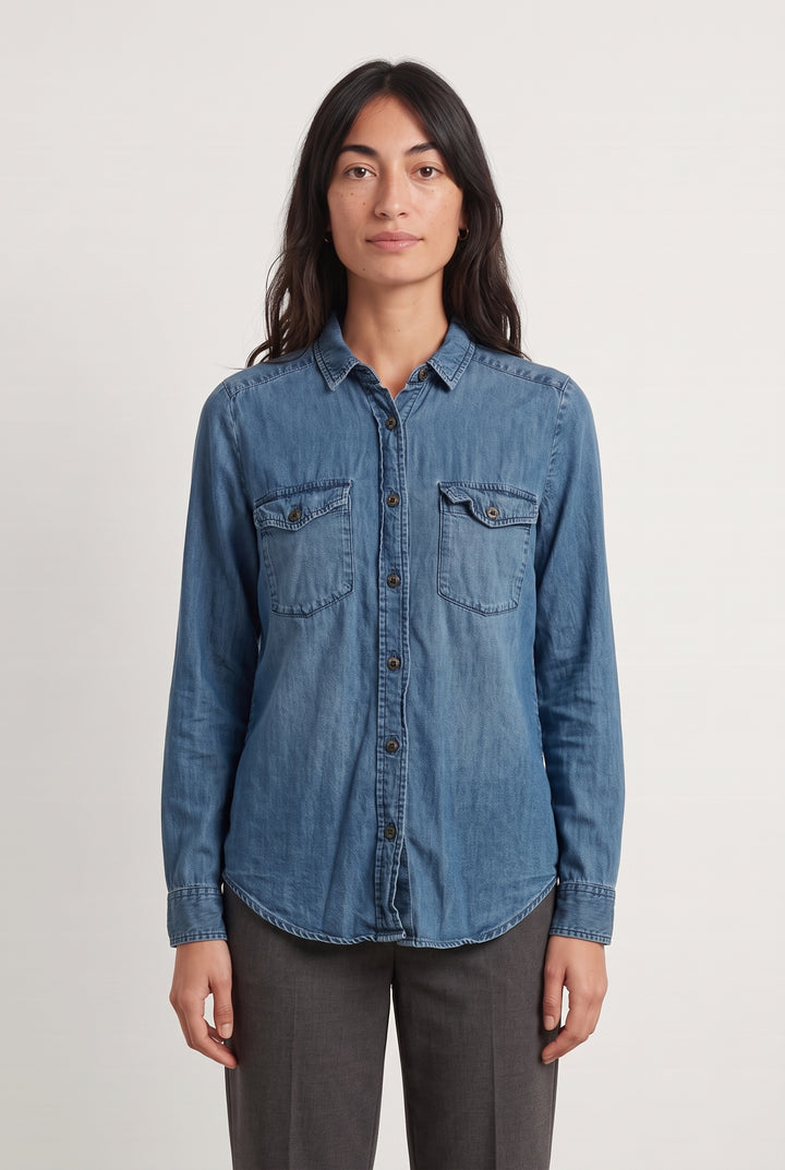 Chemise En Jean Bleue - Taille XS/34 de la marque The Kooples | PARAD125737 - Vendu par Paradigme - Image 1